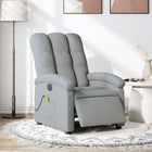 Electric adjustable massage chair fabric light gray