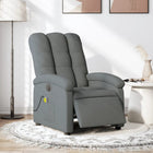 Massage chair electrically adjustable fabric dark grey