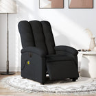 Massage chair electrically adjustable black fabric