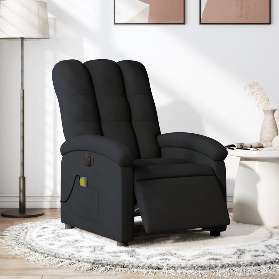 Massagestoel Stof Zwart Ja Elektrisch verstelbaar