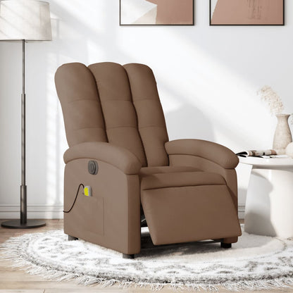Massagestoel Stof Bruin Ja Elektrisch verstelbaar