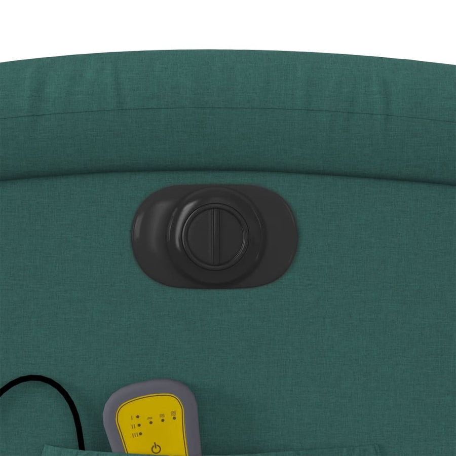 Massagestoel Stof Donkergroen Ja Elektrisch verstelbaar