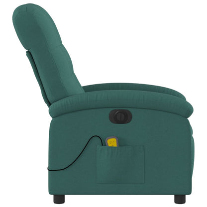 Massagestoel Stof Donkergroen Ja Elektrisch verstelbaar