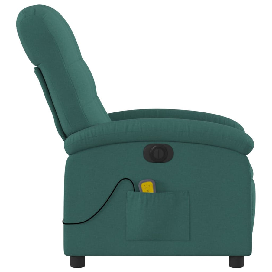 Massagestoel Stof Donkergroen Ja Elektrisch verstelbaar