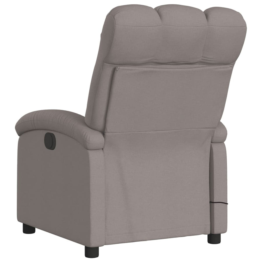 Massagestoel Stof Taupe Ja Elektrisch verstelbaar