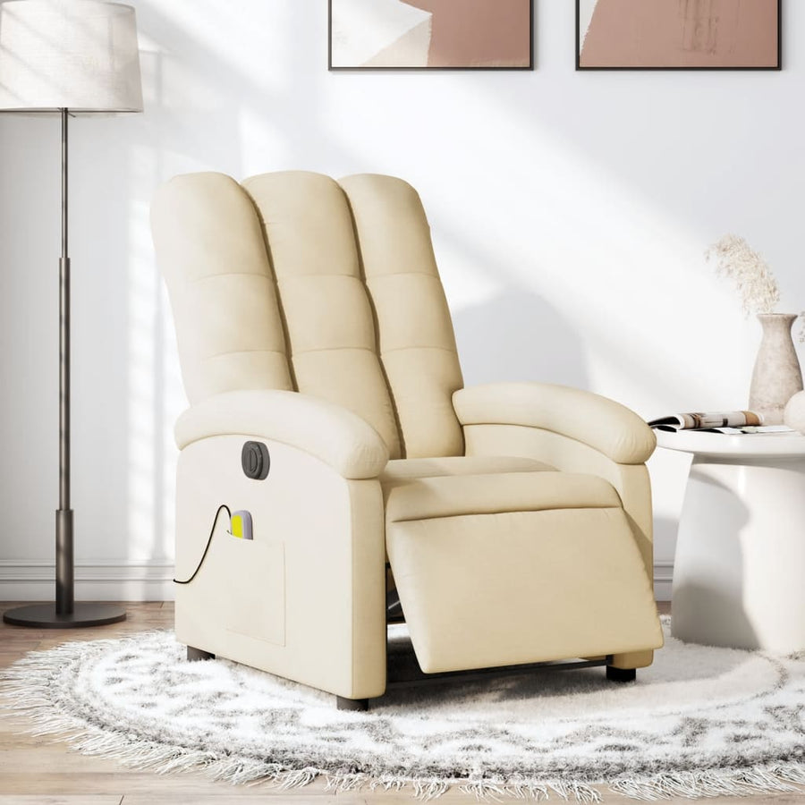 Massagestoel Stof Kleurig Crème Ja Elektrisch verstelbaar