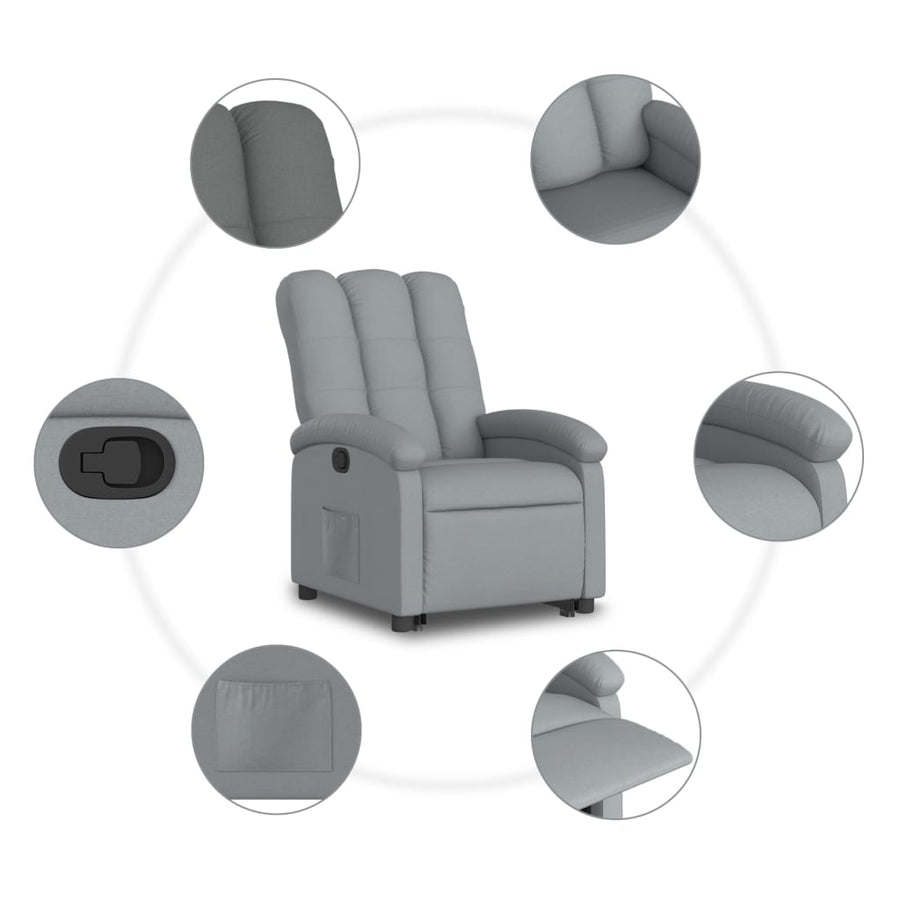 Sta-Op-Stoel Verstelbaar Stof Lichtgrijs Nee Handmatig verstelbaar