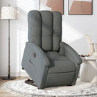 Electric adjustable recliner dark grey fabric