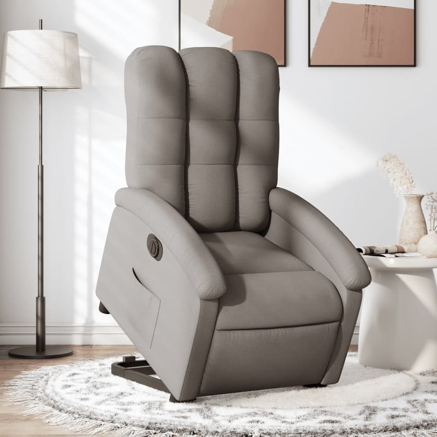 Sta-Op-Stoel Stof Taupe Nee Elektrisch verstelbaar