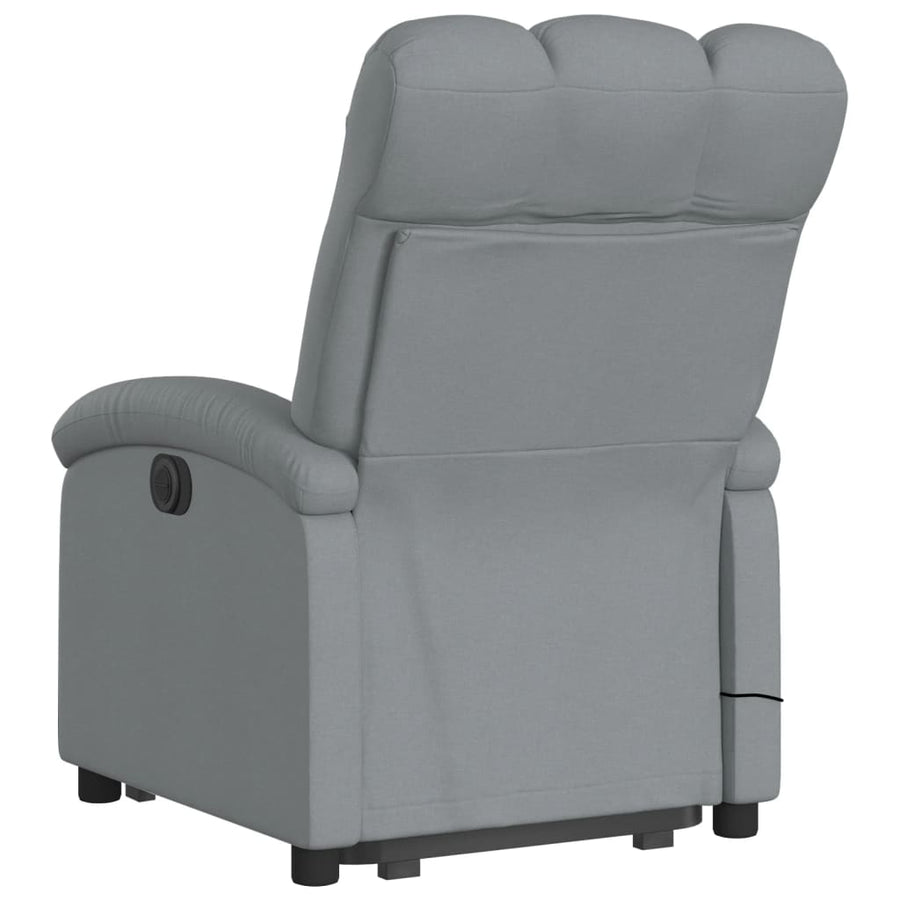 Sta-Op-Massagestoel Stof Lichtgrijs Ja Elektrisch verstelbaar