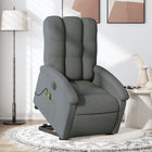 Electric Recliner Massage Chair Fabric Dark Grey
