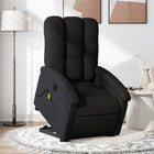 Recliner massage chair electrically adjustable fabric black