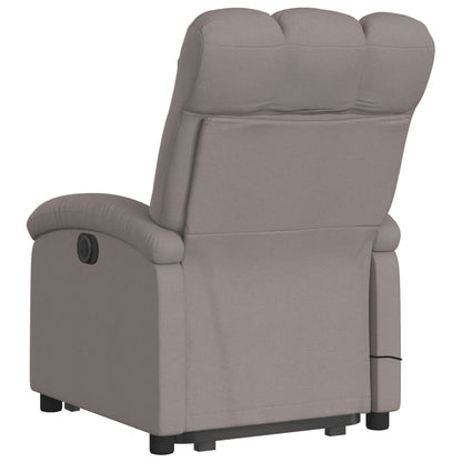 Sta-Op-Massagestoel Stof Taupe Ja Elektrisch verstelbaar