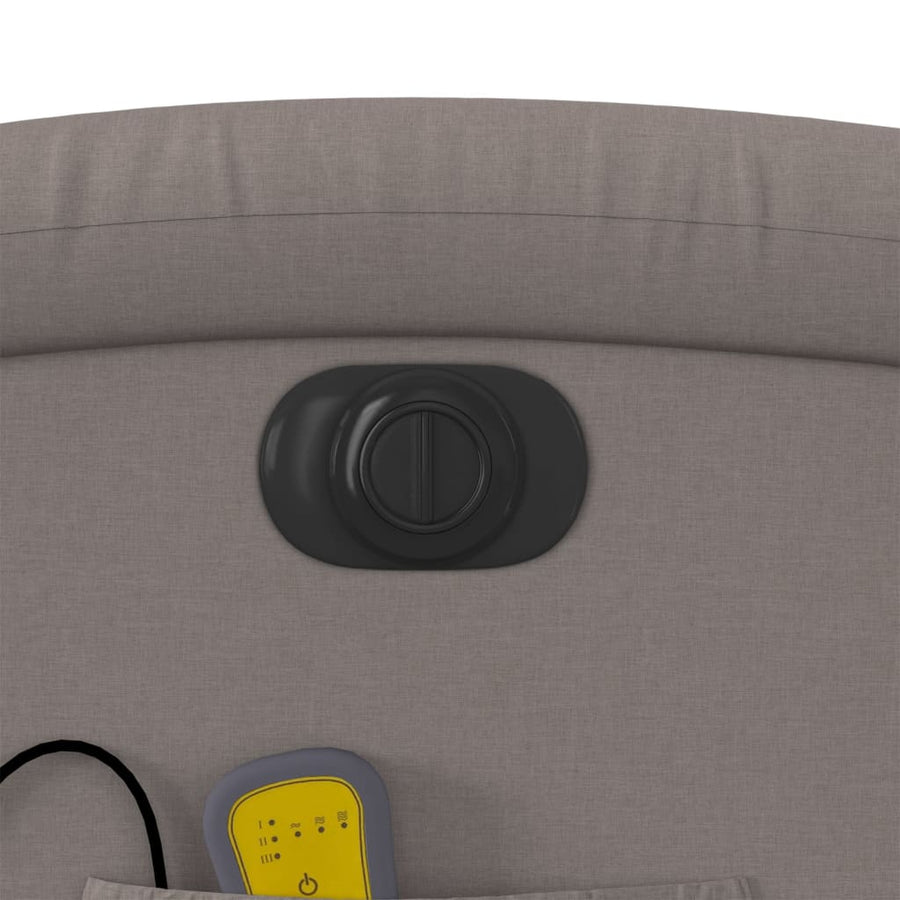 Sta-Op-Massagestoel Stof Taupe Ja Elektrisch verstelbaar