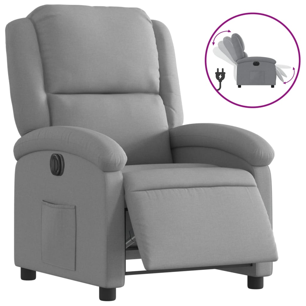 Fauteuil Stof Lichtgrijs Nee Elektrisch verstelbaar