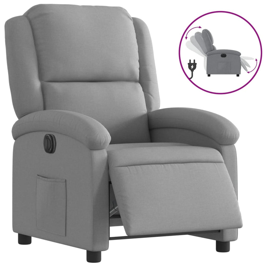 Fauteuil Stof Lichtgrijs Nee Elektrisch verstelbaar