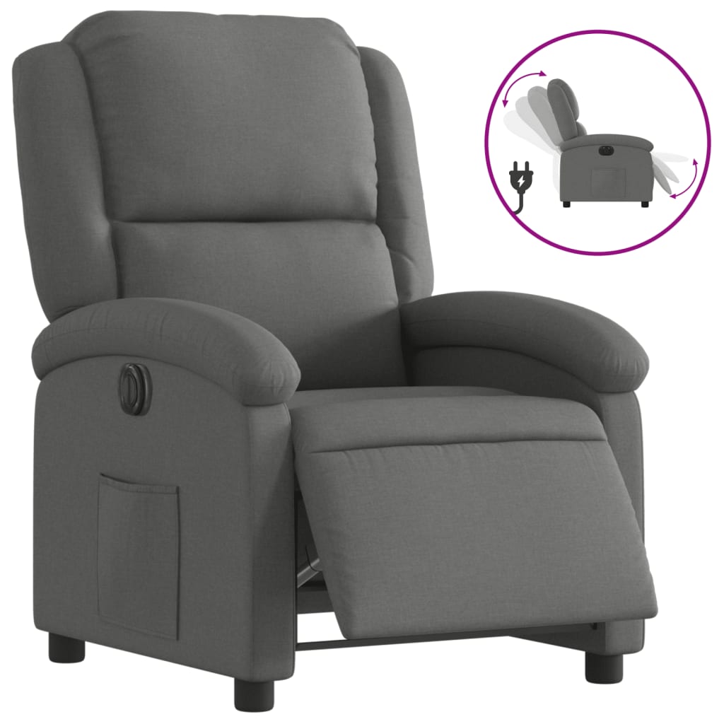 Fauteuil Stof Donkergrijs Nee Elektrisch verstelbaar
