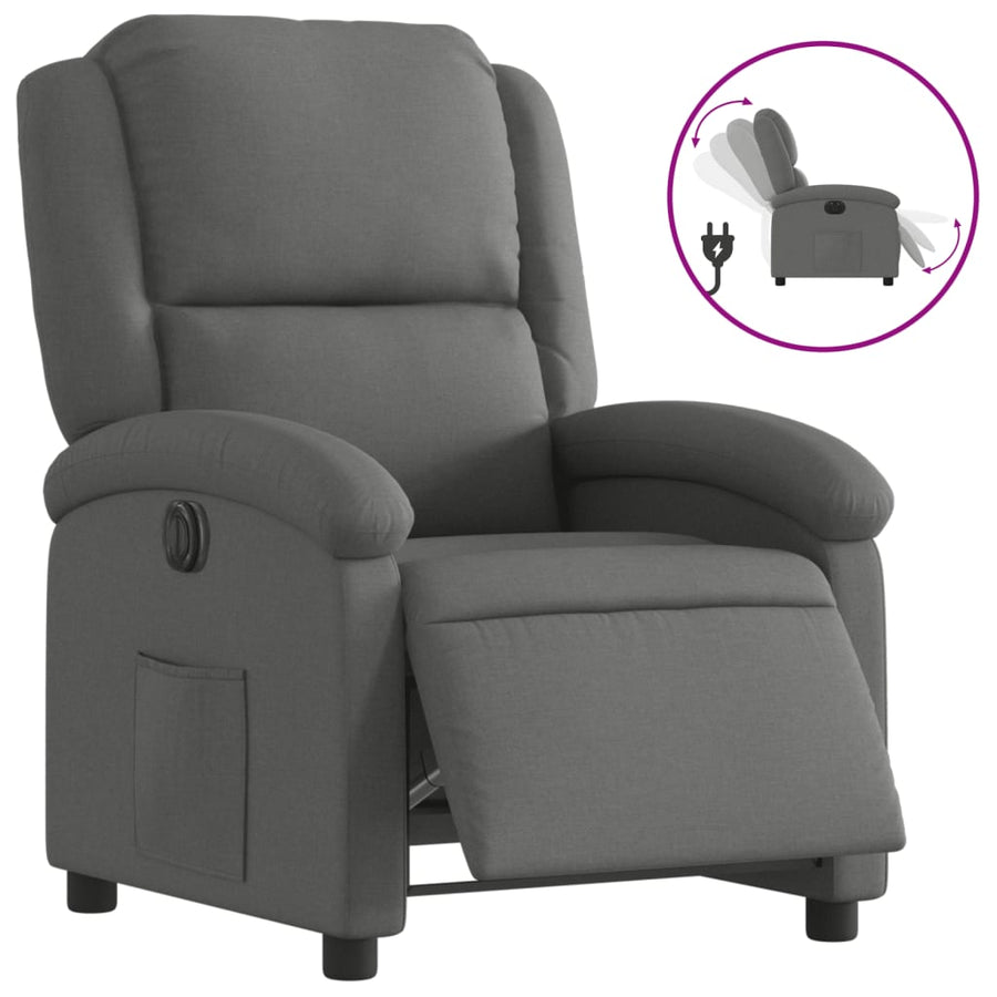 Fauteuil Stof Donkergrijs Nee Elektrisch verstelbaar
