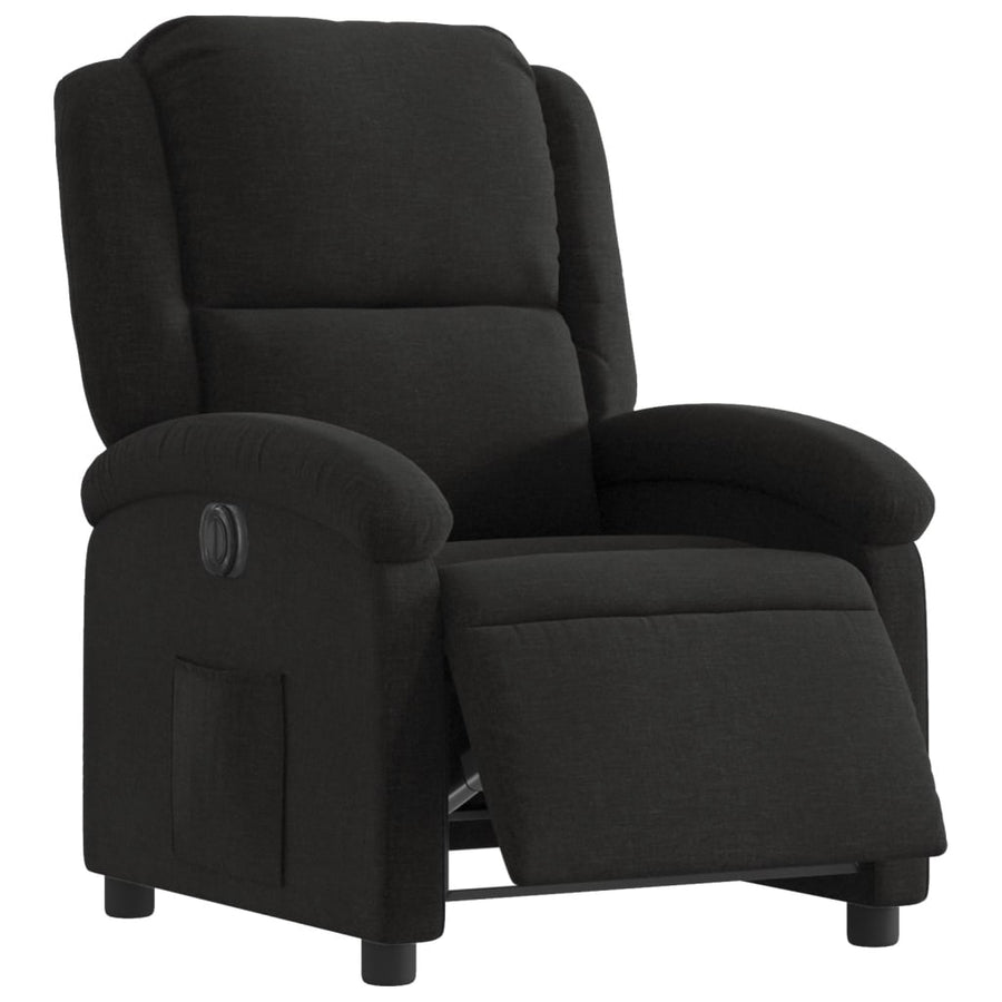 Fauteuil verstelbaar elektrisch stof zwart 1 Nee