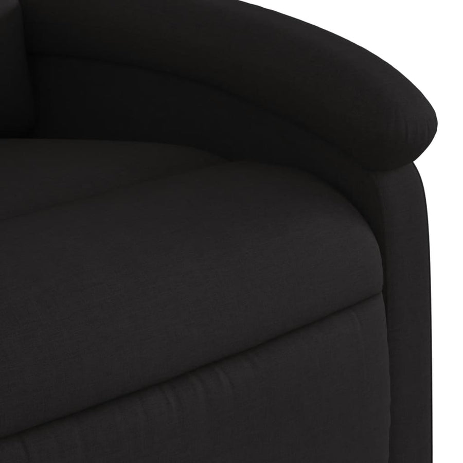 Fauteuil verstelbaar elektrisch stof zwart 1 Nee