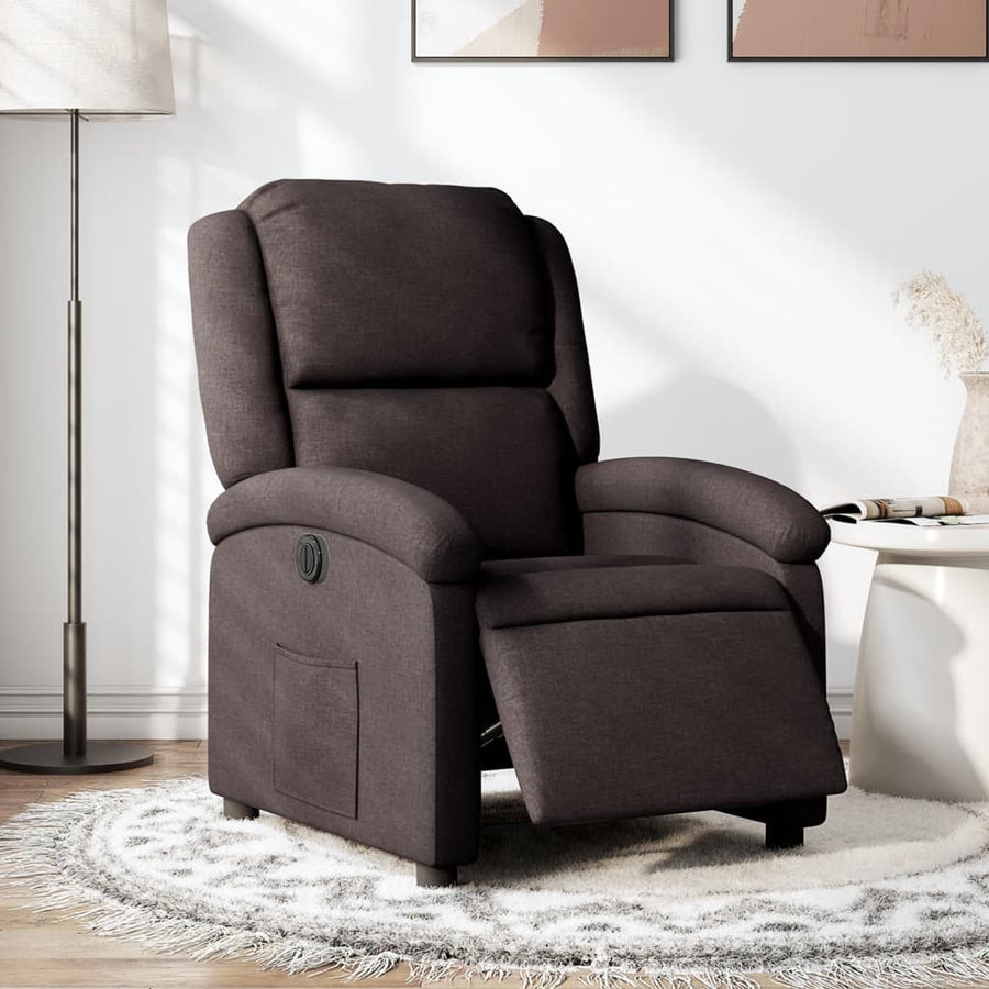 Massagestoel Stof Donkerbruin