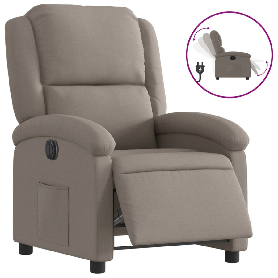 Fauteuil Verstelbaar Elektrisch Stof Taupe Nee Elektrisch verstelbaar