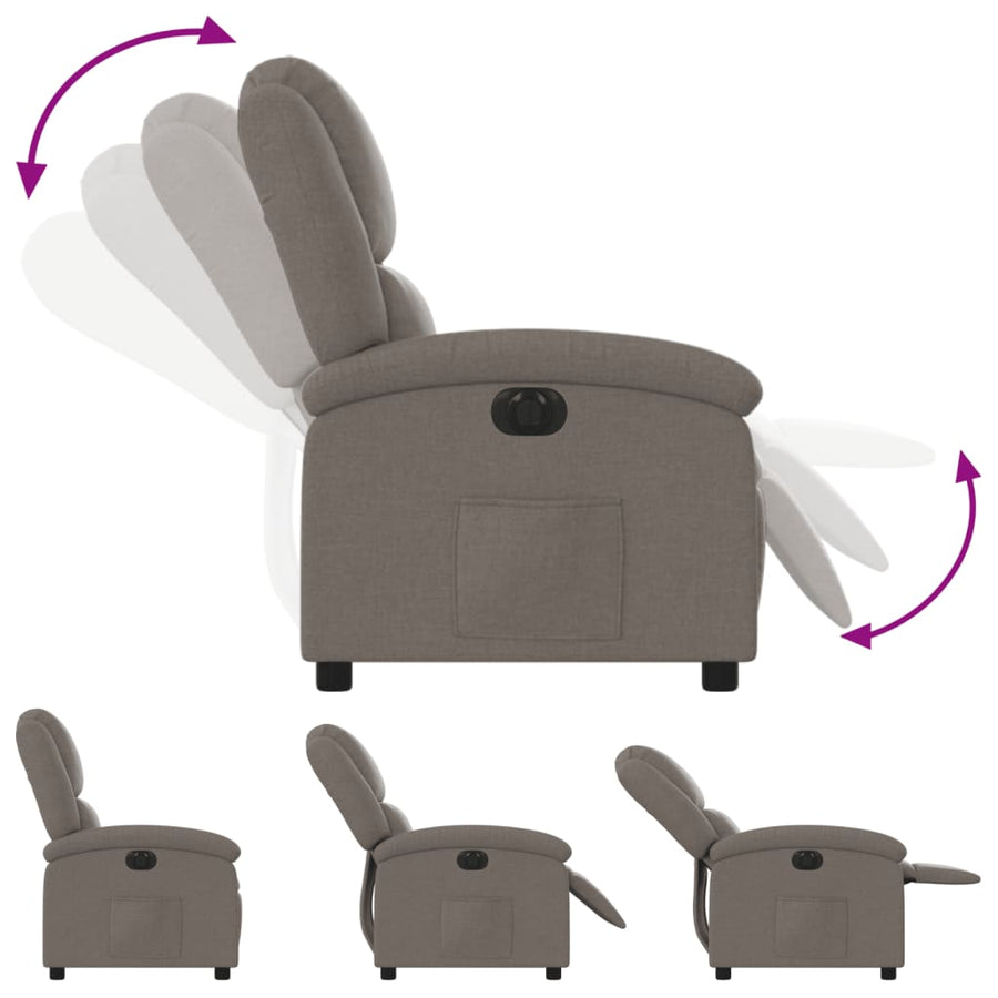 Fauteuil Verstelbaar Elektrisch Stof Taupe Nee Elektrisch verstelbaar