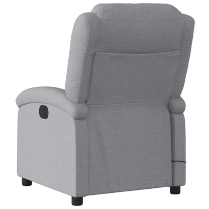Massagestoel Stof Lichtgrijs Ja Elektrisch verstelbaar