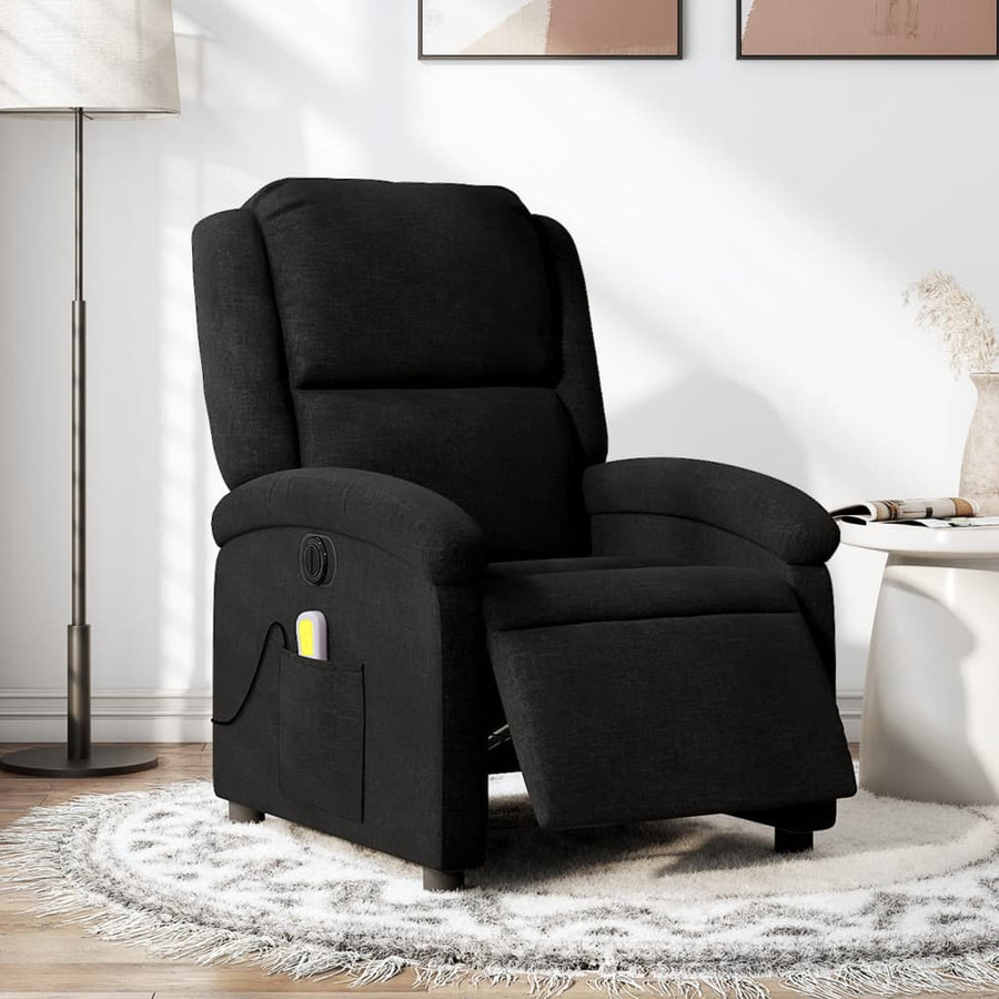 Massagestoel Stof Zwart Ja Elektrisch verstelbaar