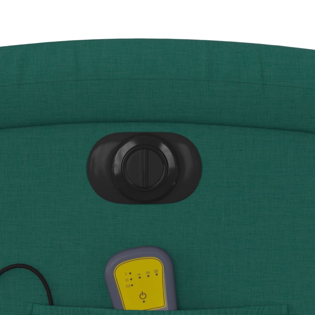 Massagestoel Stof Donkergroen Ja Elektrisch verstelbaar