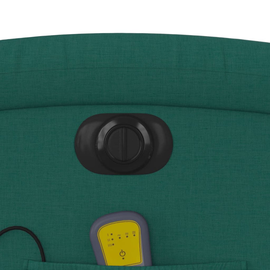 Massagestoel Stof Donkergroen Ja Elektrisch verstelbaar
