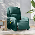 Electric adjustable massage chair dark green fabric