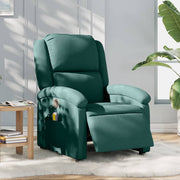 Massagestoel elektrisch verstelbaar stof donkergroen 71x86.5x99.5 cm