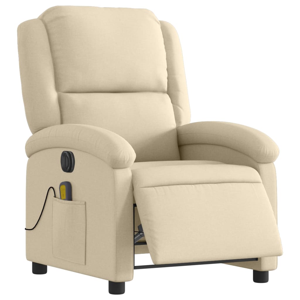 Massagestoel Stof Kleurig Crème Ja Elektrisch verstelbaar