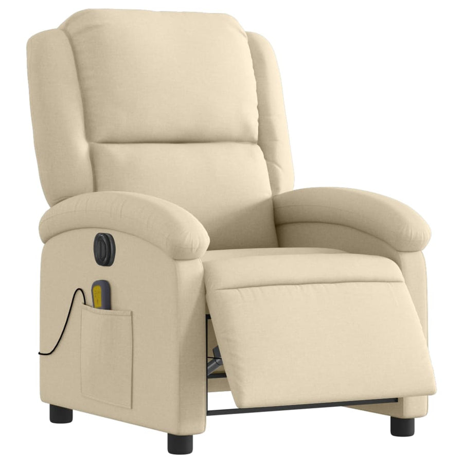 Massagestoel Stof Kleurig Crème Ja Elektrisch verstelbaar