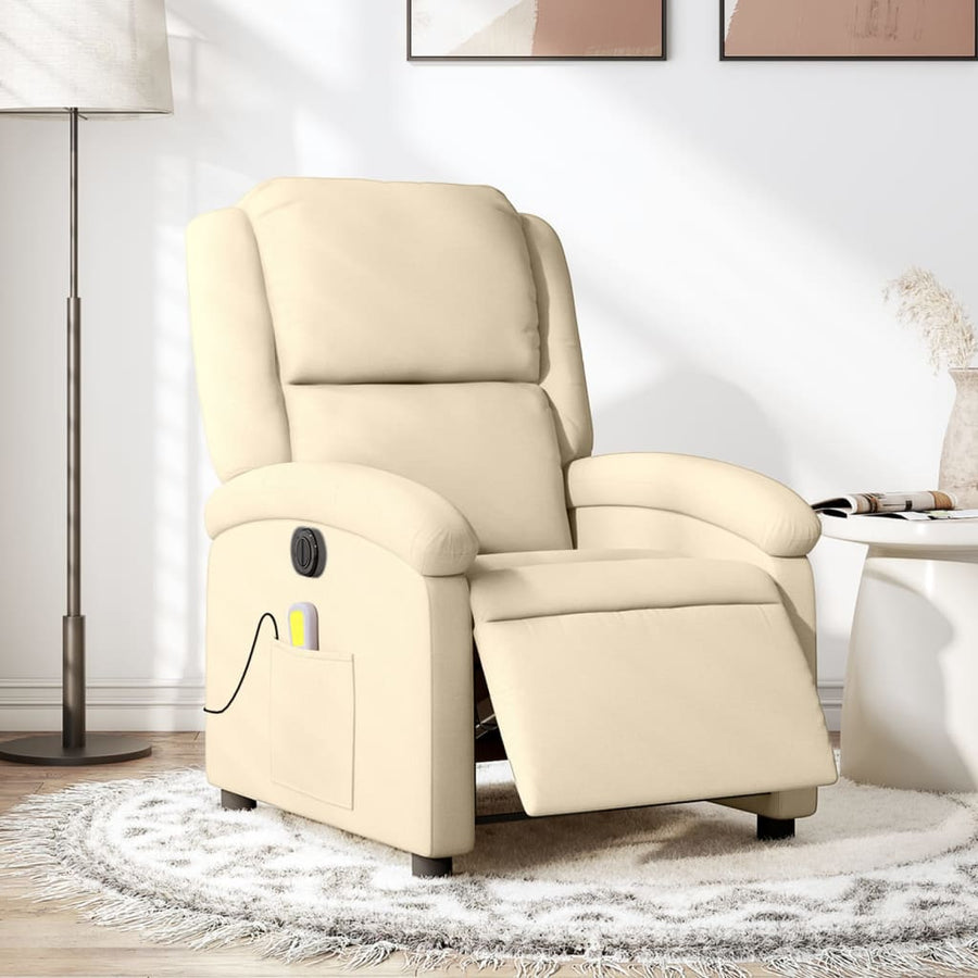 Massagestoel Stof Kleurig Crème Ja Elektrisch verstelbaar