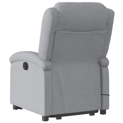 Sta-Op-Massagestoel Stof Lichtgrijs Ja Elektrisch verstelbaar