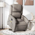 Electric adjustable lift massage chair fabric taupe