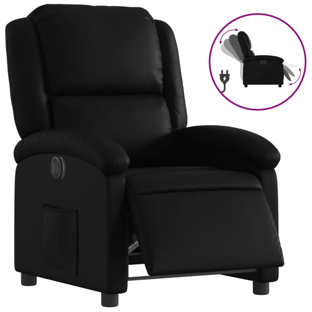 Fauteuil Kunstleer Zwart Nee Elektrisch verstelbaar