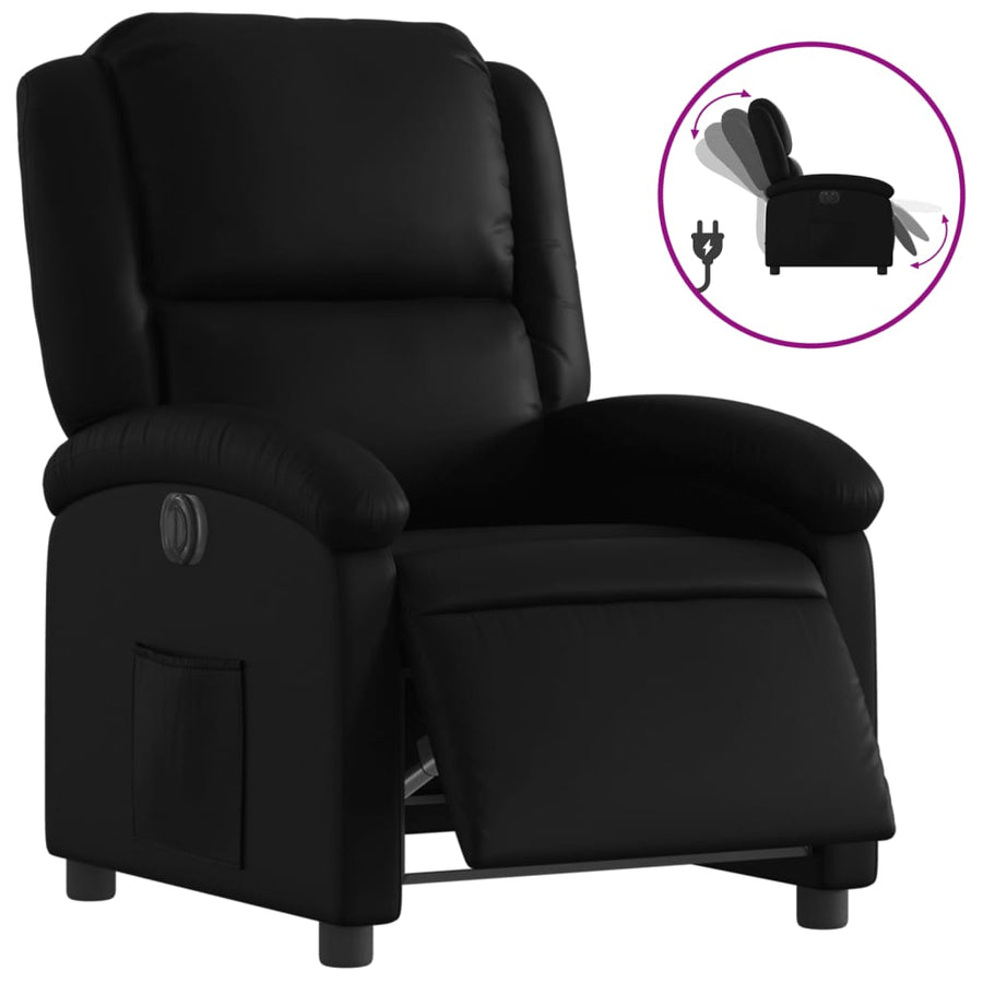 Fauteuil Kunstleer Zwart Nee Elektrisch verstelbaar