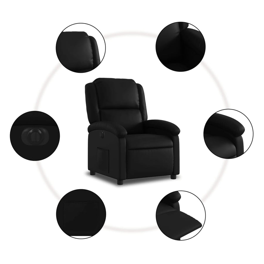 Fauteuil Kunstleer Zwart Nee Elektrisch verstelbaar