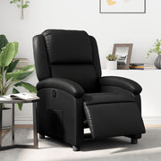 Fauteuil elektrisch verstelbaar kunstleer zwart 135 graden