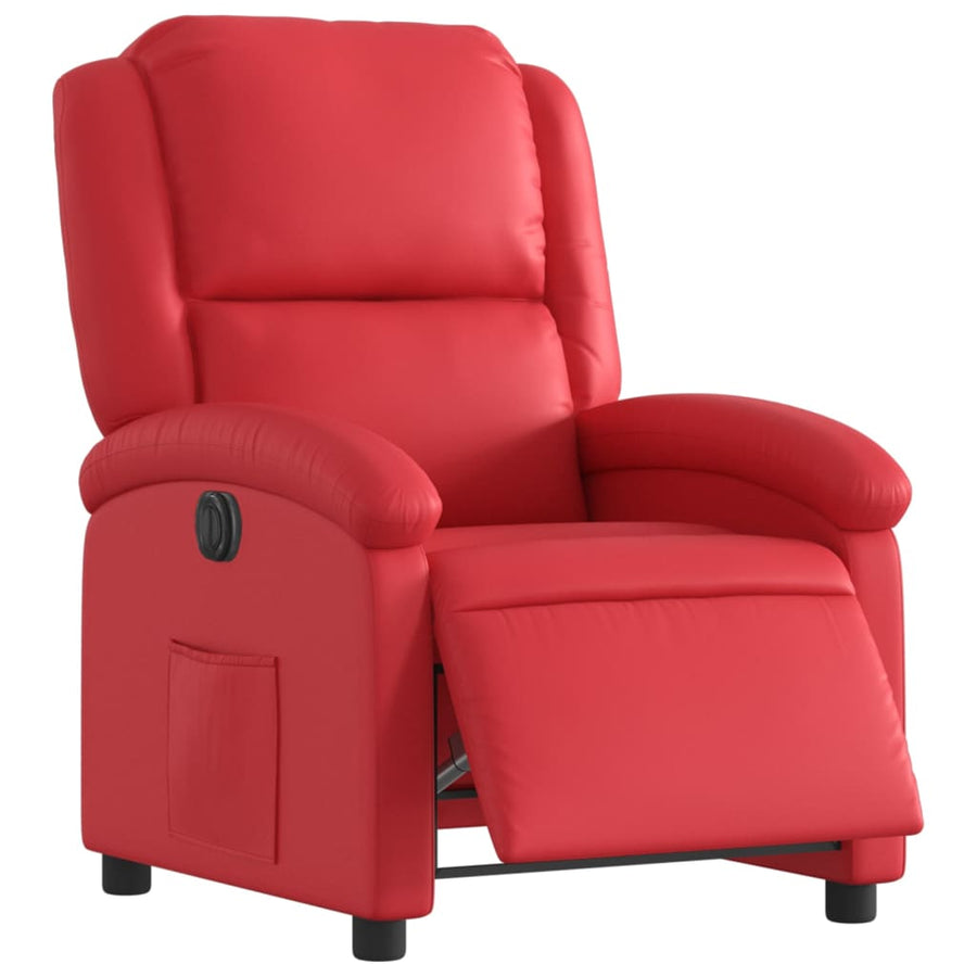 Fauteuil Verstelbaar Elektrisch Kunstleer Rood Nee Elektrisch verstelbaar