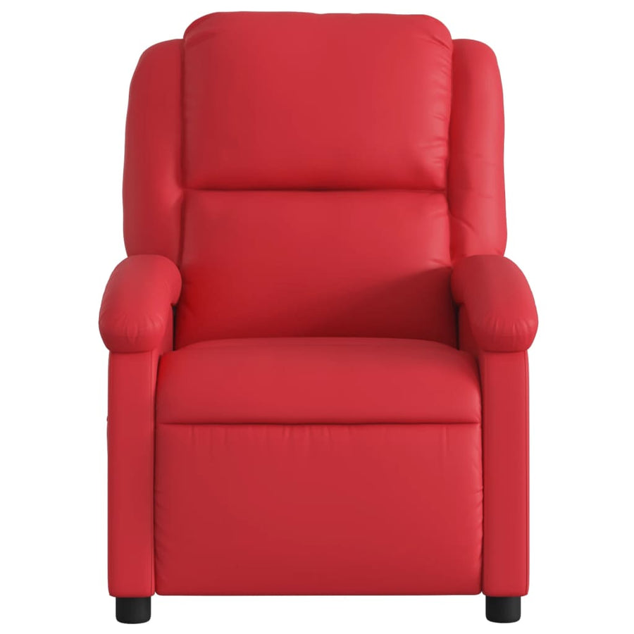 Fauteuil Verstelbaar Elektrisch Kunstleer Rood Nee Elektrisch verstelbaar