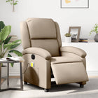 Massage chair adjustable electric artificial leather cappuccino-colored