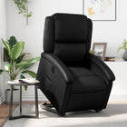 Electric recliner black faux leather