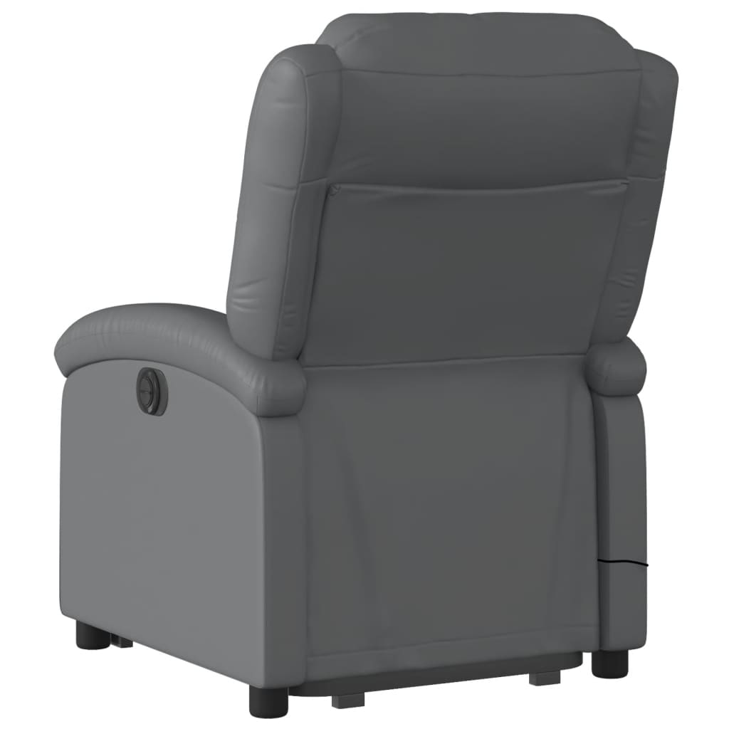Sta-Op-Massagestoel Elektrisch Kunstleer Grijs Ja Elektrisch verstelbaar