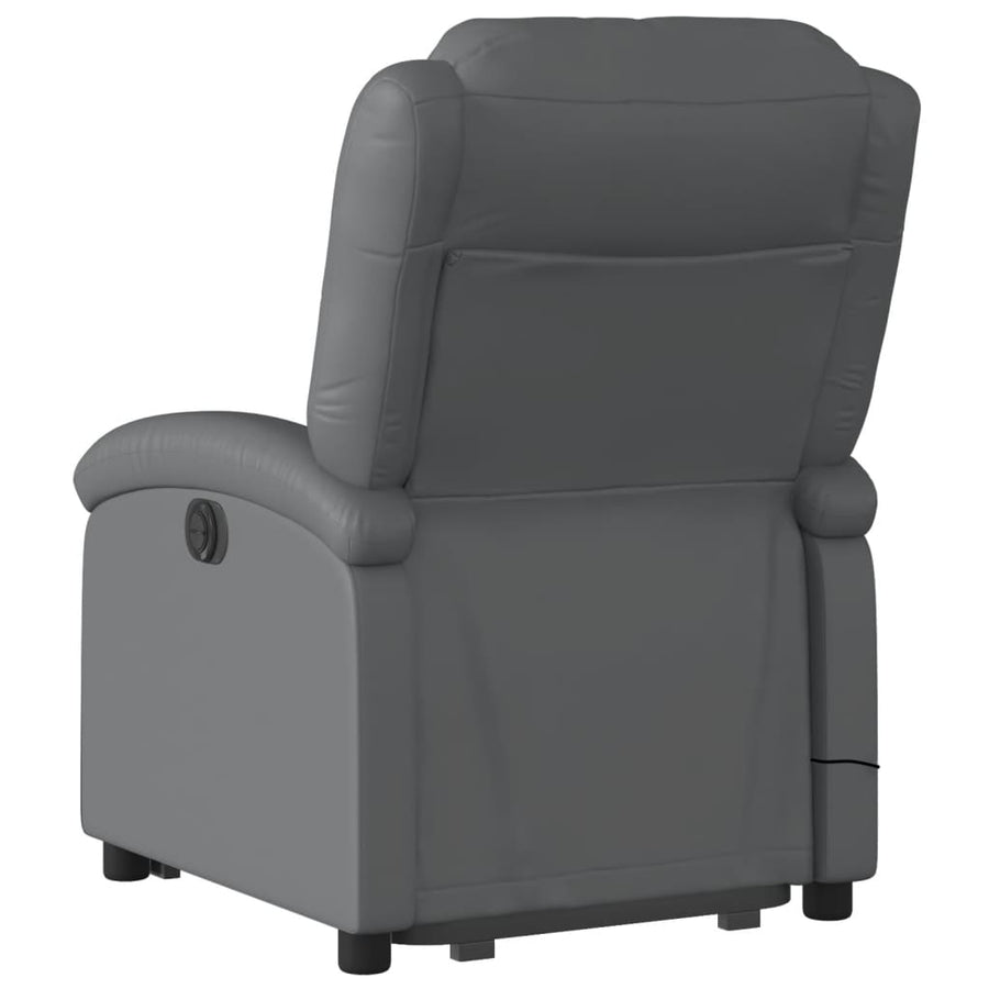Sta-Op-Massagestoel Elektrisch Kunstleer Grijs Ja Elektrisch verstelbaar