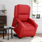 Electric lift massage chair faux leather red