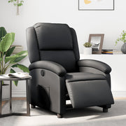 Fauteuil elektrisch verstelbaar leer zwart